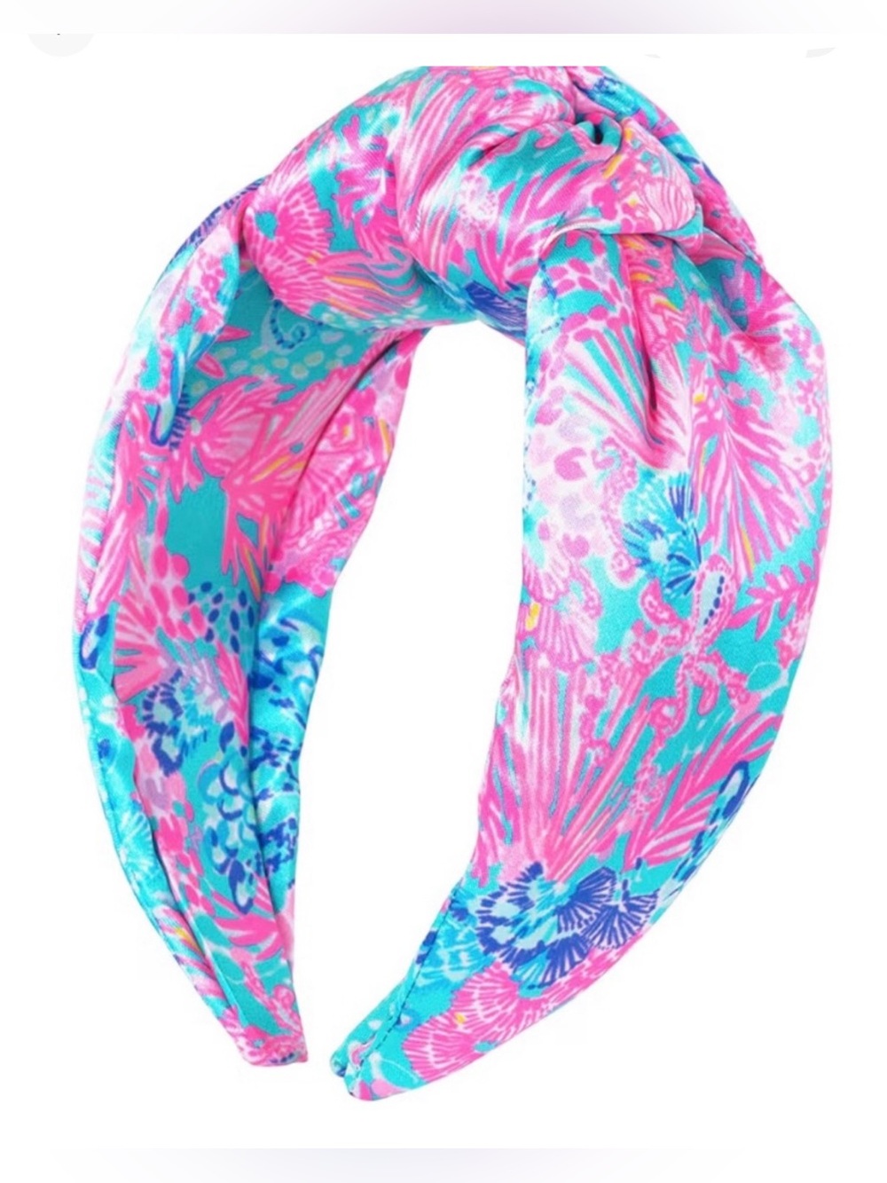 Lilly Pulitzer Pink Floral 3" Twist Headband NWT PRICE  FIRM